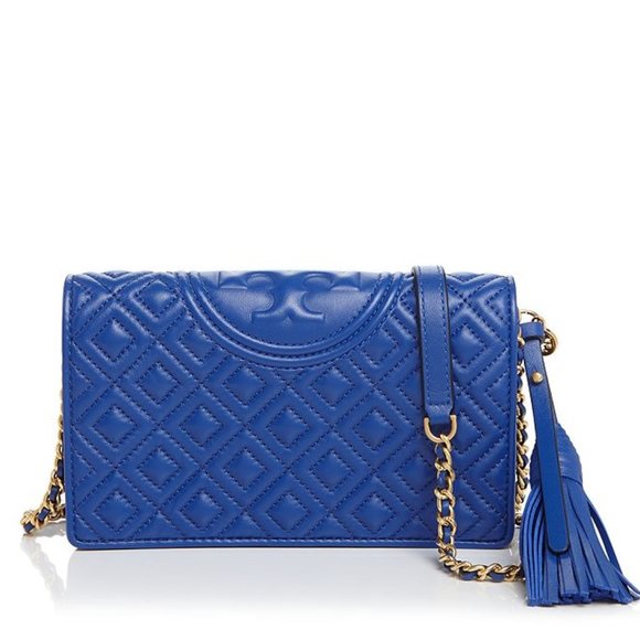 Tory Burch Handbags - TORY BURCH FLEMING CHAIN WALLET CROSSBODY BAG CLUTCH IN NAUTICAL BLUE